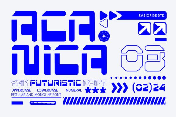 Acanica: A Futuristic Y2K Display Font for Modern Creators