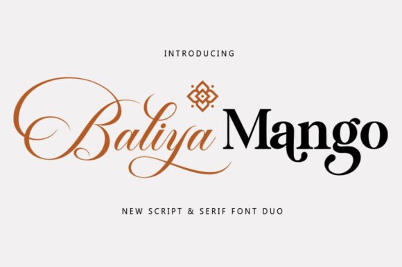 Baliya Mangon: A Font Duo for Timeless Design Projects