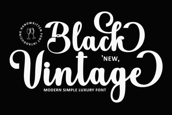 Black Vintage: A Script Font That Blends Classic Charm with Modern Utility