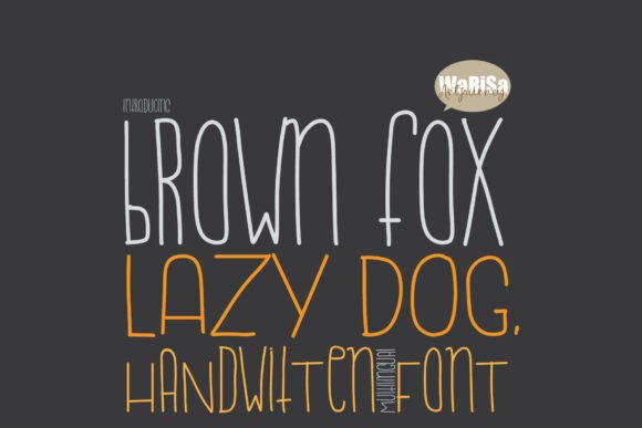 Brown Fox Lazy Dog: A Single Line Sketch Font for Crafters