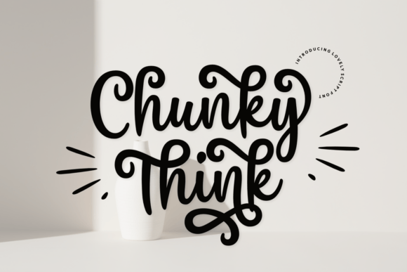 Chunky Think: A Playful Script Font for Eye-Catching Designs