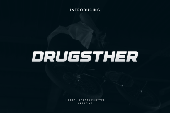 Drugsther: A Modern Display Font for Bold Visuals