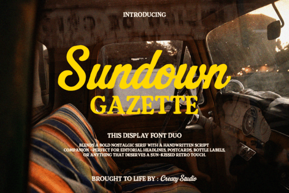 Golden Hour Typography: The Sundown Gazette Font Duo