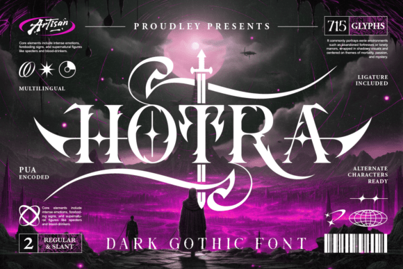 Hotra: Crafting Dark Fantasy Visuals with Occult Typography