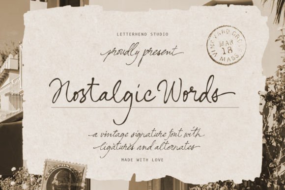 Nostalgic Words: A Vintage Script for Timeless Branding