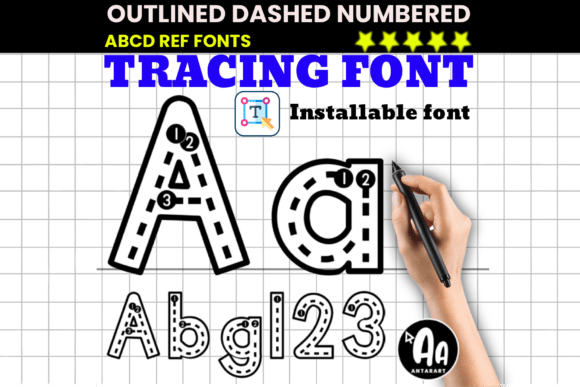 Outlined Dashed Tracing: A Font for Playful, Practical Design
