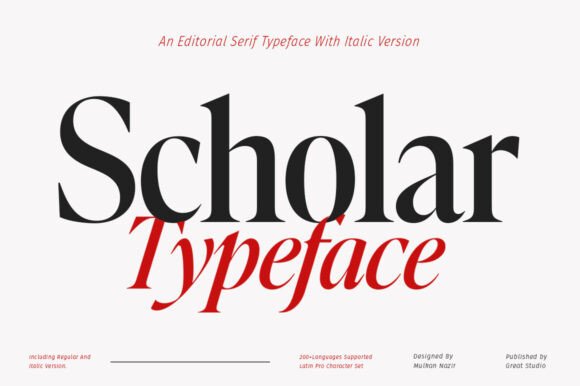 Scholar Typeface: A Serif for Modern Editorial Grace