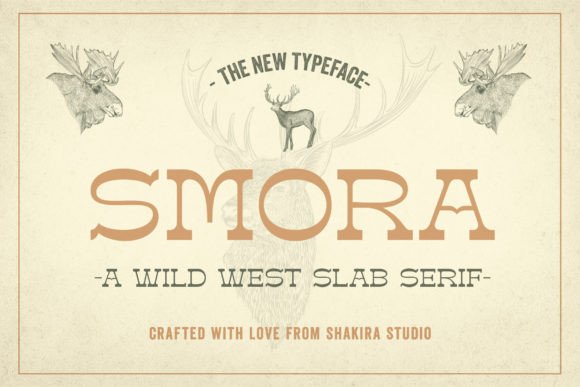 Smora: The Vintage Retro Slab Serif Font for Western Design