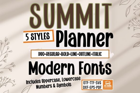 Summit Planner Bundle: A Font for Every Creative Peak