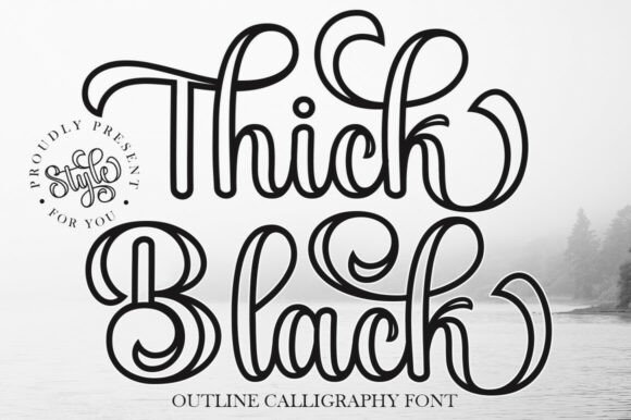 Thick Black Outline Otf: A Typeface That Marries Grace with Impact